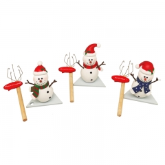 3/S Seasonal Air Plant Display Stand / Air Plant Holders W/3PCS Polyresin Snowmen For Xmas Decoration
